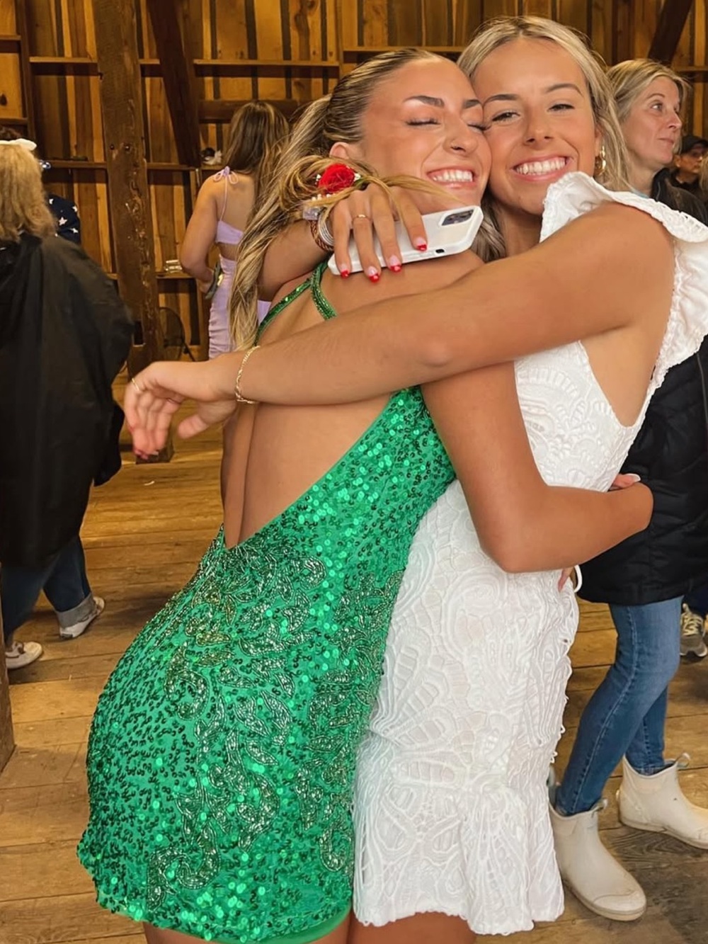 JVN by Jovani Green Sequin Mini Dress